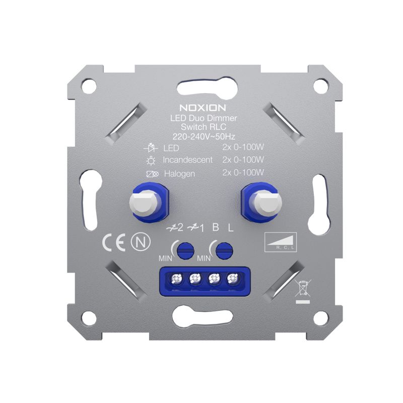 Carry Troosteloos vergaan Noxion Duo LED Dimmer Schakelaar RLC 0-100W 220-240V - DeBesparingsKit